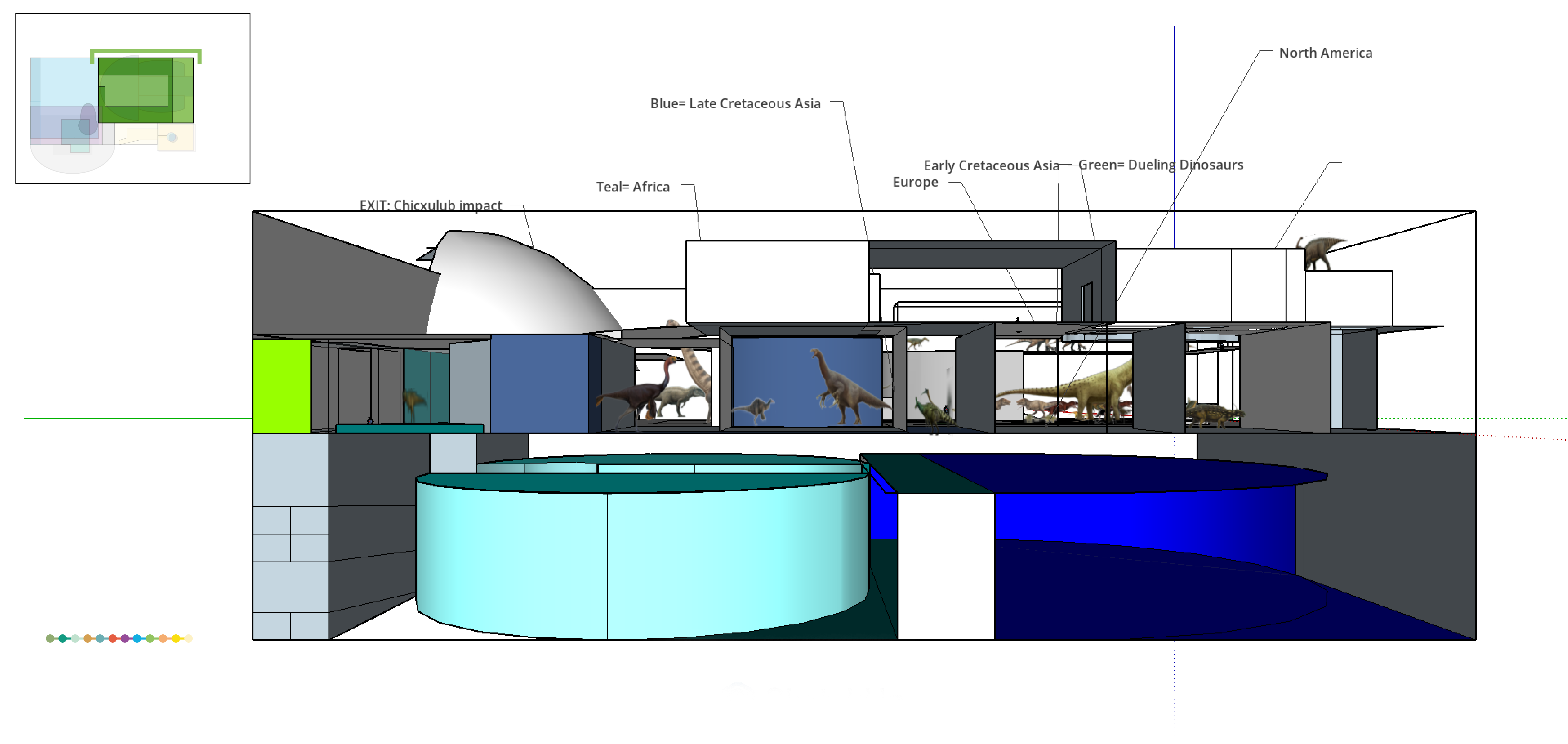 Cretaceous atrium alternate left view